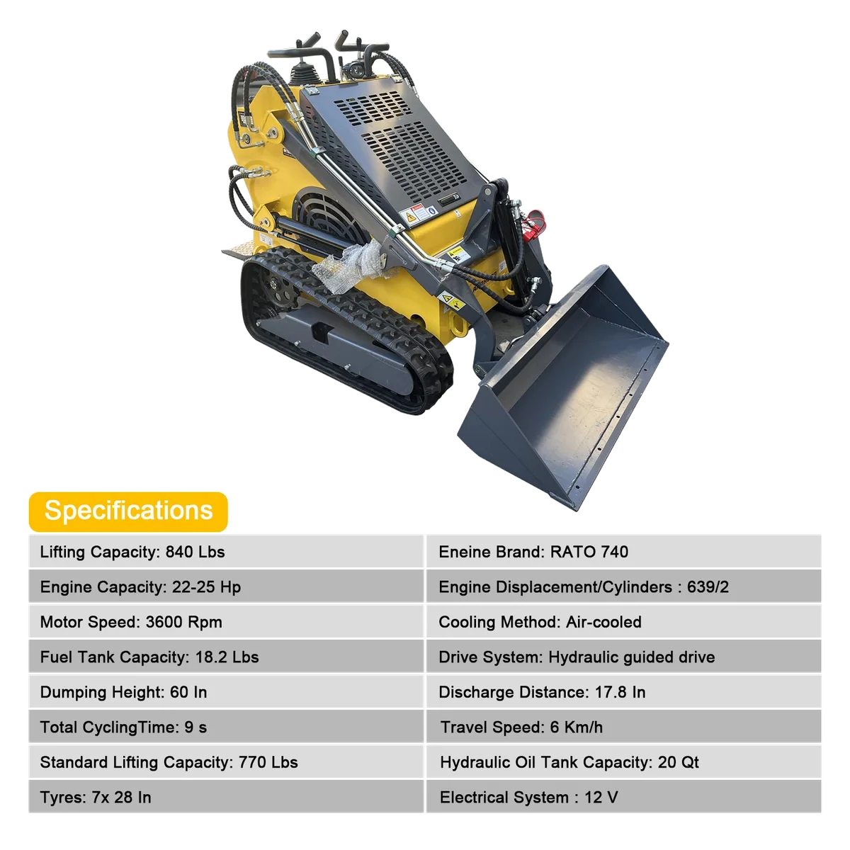 Mini Triangular Track Skid Steer, view 2