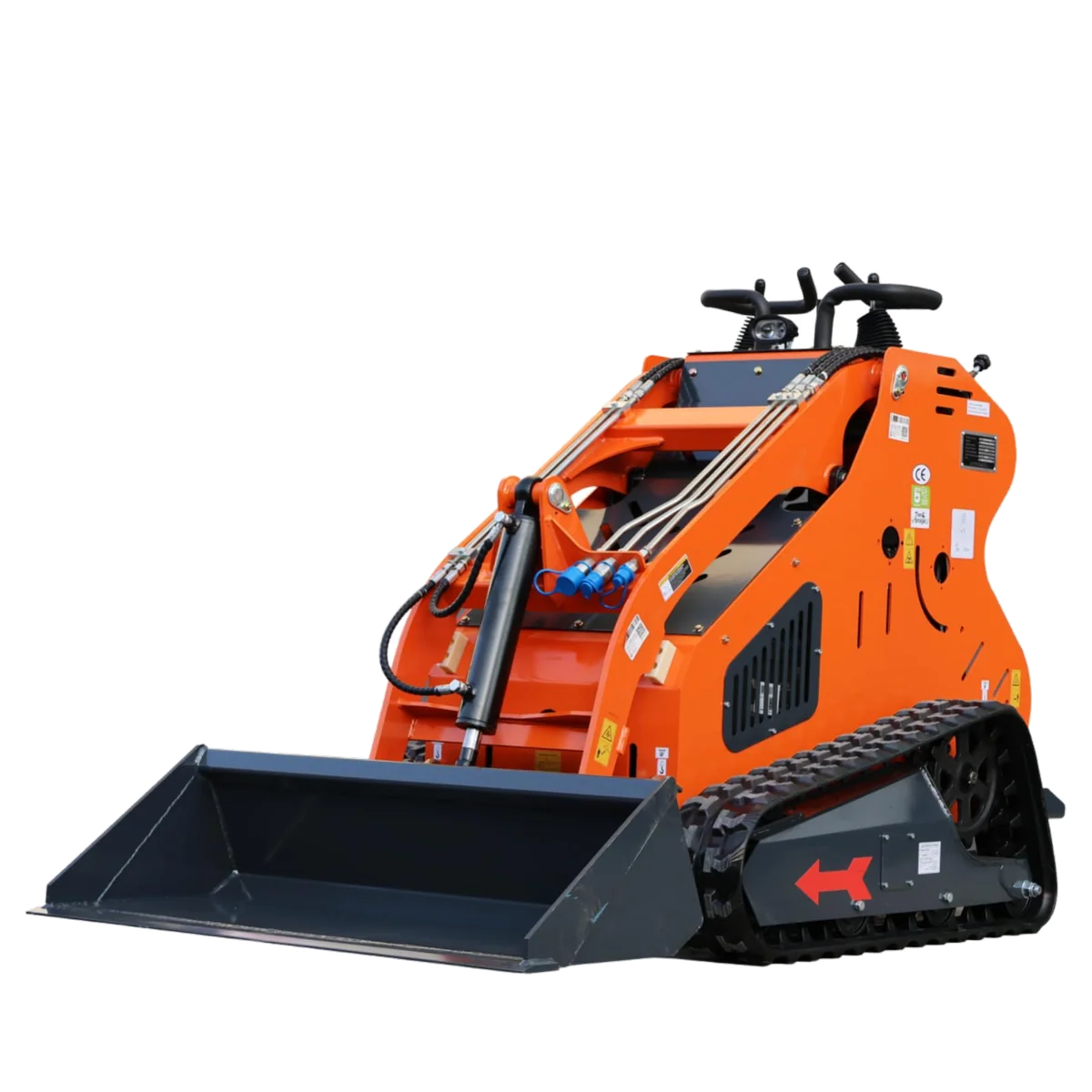 DS-SS50, 23 HP Compact Double Cooling Mini Skid Steer Loader, Standing-on Gasoline Crawler Skid Loader, Match Attachments, Used for Farm, Construction, US In Stock (DS-SS50)