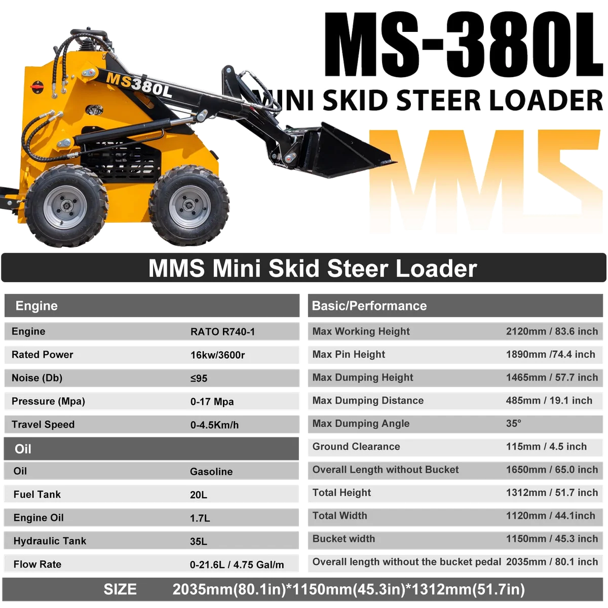 MMS MS380L, view 2