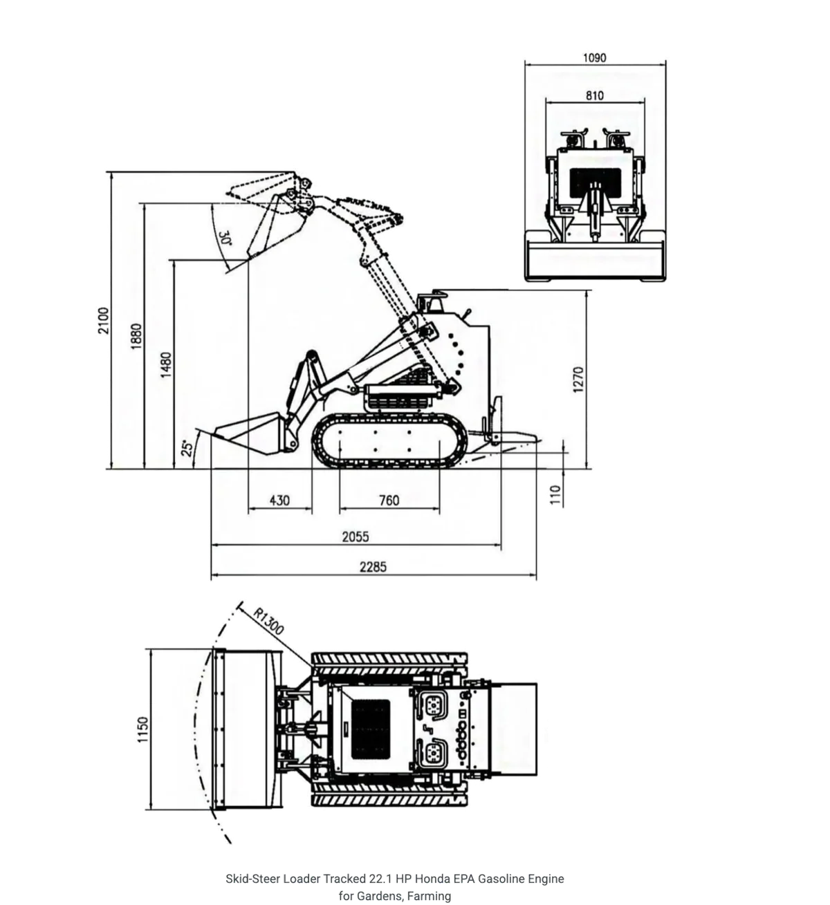 TYPHON STOMP mini skid steer, view 6
