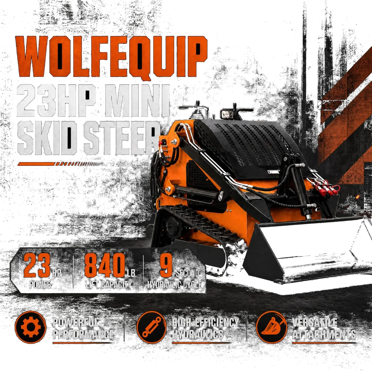 Wolfequip mini skid steer, view 2